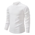 thumbnail image 1 of Turilly Men's Sweater Minimalist Mock Neck Pullover Sweater with Ribbed Cuffs and Hem Detail Casual Layering Top, 1 of 6