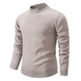 thumbnail image 1 of Turilly Men's Sweater Minimalist Mock Neck Pullover Sweater with Ribbed Cuffs and Hem Detail Casual Layering Top, 1 of 6