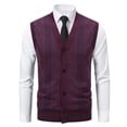thumbnail image 1 of Turilly Men's Sweater Sleeveless Fleece Lined Button Front Cardigan Vest Sweater Knit Warm Layering Essential Fall Top, 1 of 5