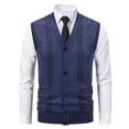 thumbnail image 1 of Turilly Men's Sweater Sleeveless Fleece Lined Button Front Cardigan Vest Sweater Knit Warm Layering Essential Fall Top, 1 of 5