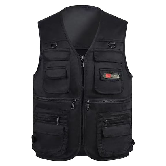 Turilly Men's Work Jacket Standing Collar Multiple Pockets Outdoor Photography and Sports Jacket Coat