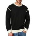 thumbnail image 1 of Turilly Mens Long Sleeve T-Shirt Pullover Sweatshirts Versatile Long Sleeve Crew Neck Loose Casual Basic Color Block Tops, 1 of 5