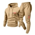 thumbnail image 1 of Turilly Mens Outfits 2 Piece City Print Hoodie Sweatpants Set Slim Fit Jogger Tracksuit With Adjustable Drawstring Waist, 1 of 4