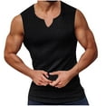 thumbnail image 1 of Turilly Mens Plus Size Tanks Top Fashion Men's Casual Color Casual Fitness Sportswear V-Neck Tank Top, 1 of 5