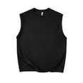 thumbnail image 1 of Turilly Mens Plus Size Tanks Top Men's Suede Loose Pullover Round Neck Sleeveless Waistcoat Round Neck Tops, 1 of 3