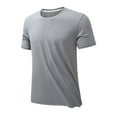 thumbnail image 1 of Turilly Mens Shirts Plus Size Men's Summer Solid Color Casual Loose Short Sleeved Round Neck T-Shirt, 1 of 5