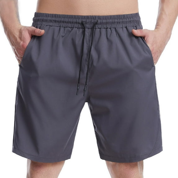Turilly Mens Shorts Men's Pocket Beach Pants Sports Running Shorts Gym Workout Shorts Quick Dry Sports Training Shorts