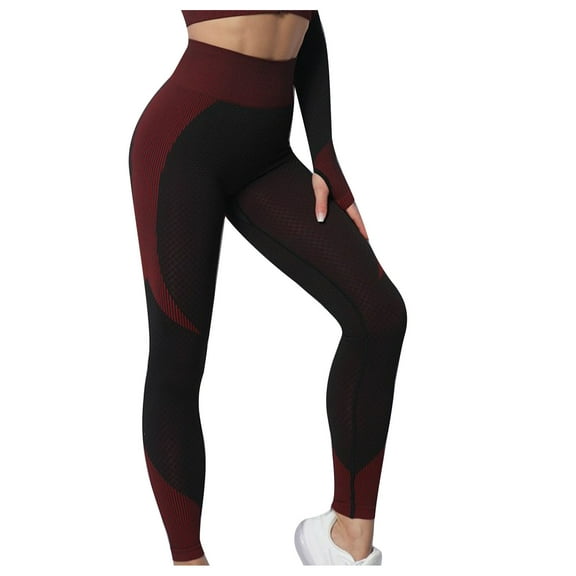 Turilly Pants for Women 2023 Women's Wearing Quick Drying Hollowed Out Gradient Buttocks Long Yoga Pants