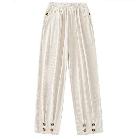 Turilly Pants for Women Wide Leg 2023 Women's Fashion Comfortable Solid Color Pocket Casual Straight Pants