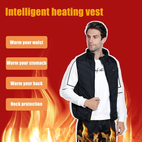 Turilly Plus Size Heated Vest for Men and Women Dual Control 4 Heating Vest Heated Jacket Winter Heating Vest