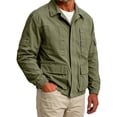 thumbnail image 1 of Turilly Plus Size Mens Cargo Utility Jacket Lapel Collar Full Zip Multi Pocket Work Coat for Fall Winter Outdoor, 1 of 9