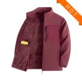 thumbnail image 1 of Turilly Plus Size Mens Fleece Jacket Stand Collar Full Zip Sherpa Lined Warm Coat with Zip Pockets for Fall Winter, 1 of 5