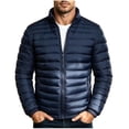 thumbnail image 1 of Turilly Plus Size Mens Lightweight Puffer Jacket Stand Collar Full Zip Quilted Padded Coat for Fall Winter Outdoor, 1 of 6