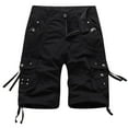 thumbnail image 1 of Turilly Plus Size Shorts for Men Casual Pure Color Outdoors Pocket Beach Work Trouser Cargo Shorts Pant, 1 of 2