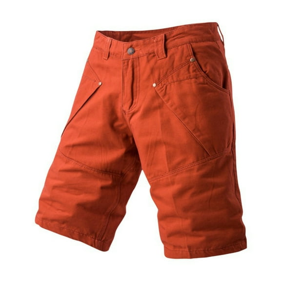 Turilly Plus Size Shorts for Men Men Casual Solid Zipper Button Pockets Cropped Cargo Shorts