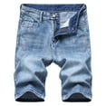 thumbnail image 1 of Turilly Plus Size Shorts for Men Summer Short Micro Inelastic Shorts Zipper Open Five Point Short Half Shorts Jeans, 1 of 9