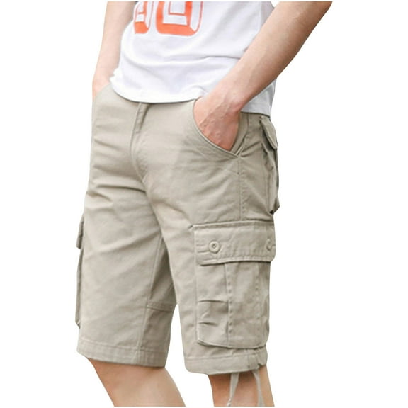 Turilly Plus Size Shorts for Men Workwear Shorts Slim Fit Pocket Zipper Straight Pants Casual Sports Shorts Shorts