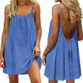 thumbnail image 1 of Turilly Plus Size Summer Dresses for Women 2026 Backless Cami Backless Halter Maxi Sundress with Adjustable Back Tie, 1 of 7
