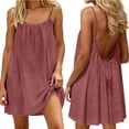 thumbnail image 1 of Turilly Plus Size Summer Dresses for Women 2026 Backless Cami Backless Halter Maxi Sundress with Adjustable Back Tie, 1 of 7