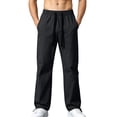 thumbnail image 1 of Turilly Sweatpants Plus Size Men's Relaxed Fit Cargo Pants Front Patch Pockets Drawstring Elastic Waist Casual Trousers, 1 of 9
