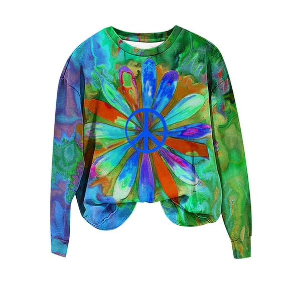 Turilly Sweatshirts for Women Crewneck Casual Fall Long Sleeve Shirts Lightweight Pullover Loose Fit Tunic Top on