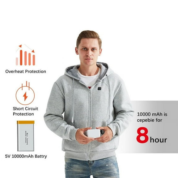 Turilly Thickened Warm Outdoor Casual Hooded Heating Coat