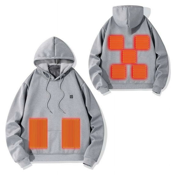 Turilly Unisex 7 Heated Hoodie Usb Rechargeable Thermal Sweatshirt Washable Hooded Sweatshirt For Men And Women