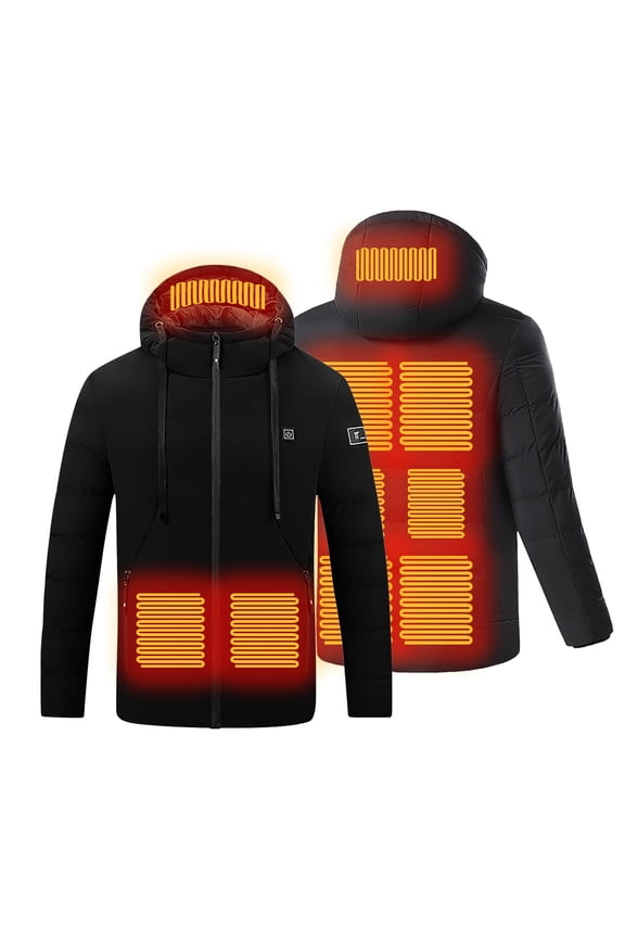 Unisex Heated Jackets USB Intelligent Constant Temperature Windproof Plus Size Coat For Men And Women Winter 9 Heated Jacket Coat