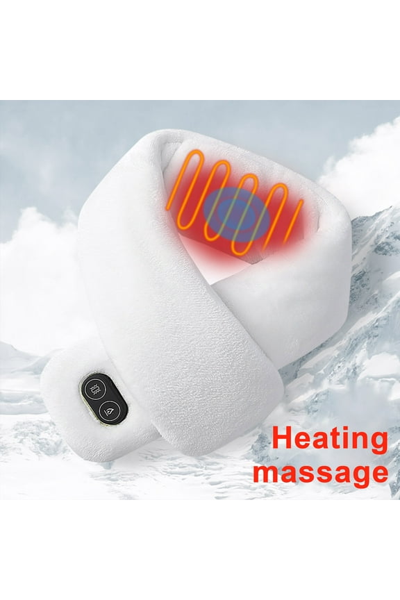 Unisex Long Rechargeable Heating Scarf Dual Control Intelligent Heating Neck Support Vibration Massage Scarf