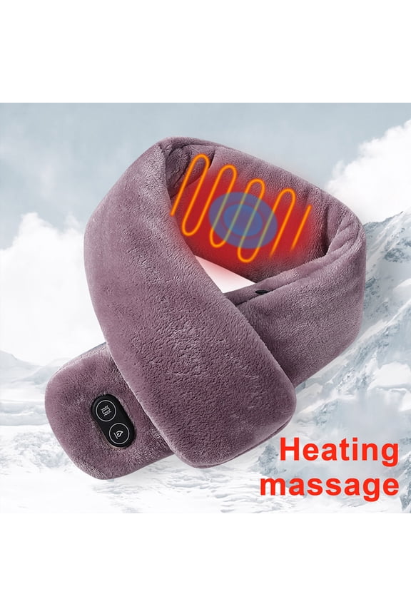 Unisex Long Rechargeable Heating Scarf Dual Control Intelligent Heating Neck Support Vibration Massage Scarf