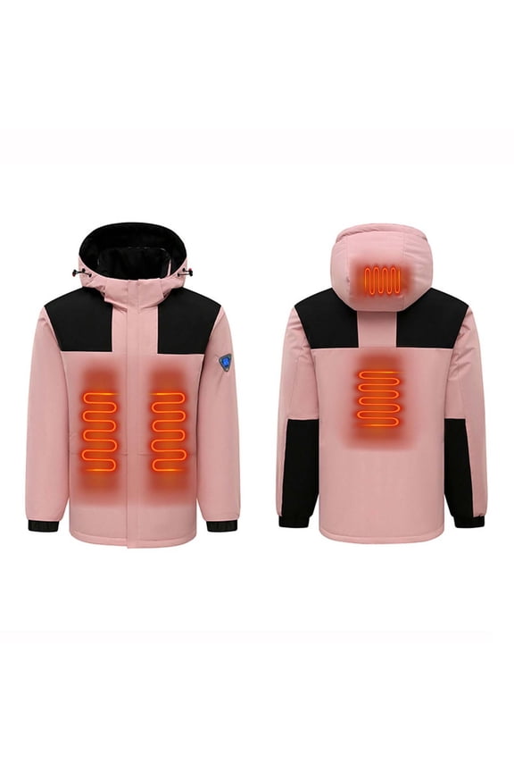 Unisex USB Intelligent Constant Temperature Heated Jackets Windproof Plus Size Coat For Men And Women Winter 4 Heated Jacket Coat