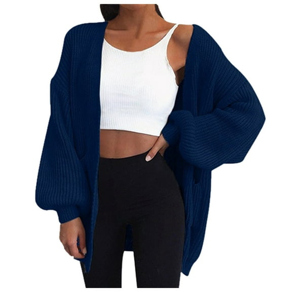 Turilly Winter Cardigan for Women Women's Hooded Cardigan Thick Knit Sweater Jacket Big Coat