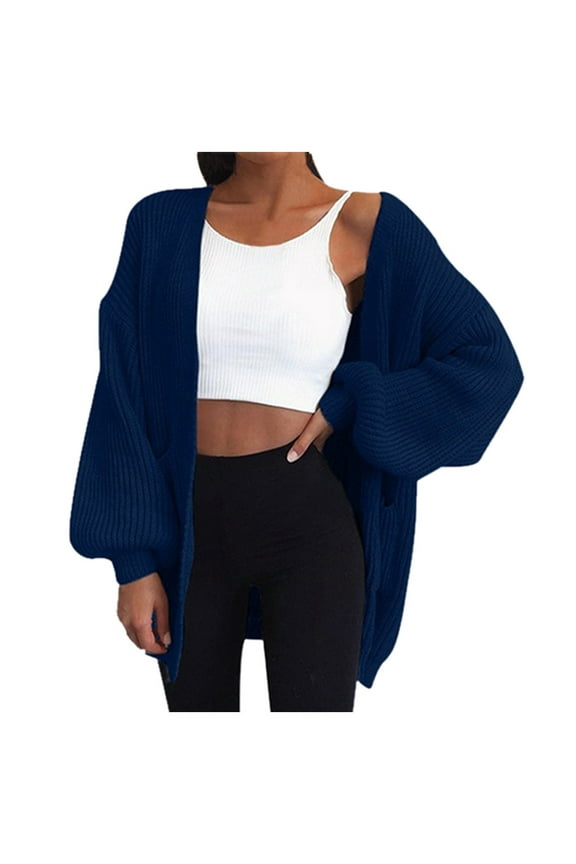 Winter Cardigan for Women Women's Hooded Cardigan Thick Knit Sweater Jacket Big Coat