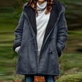 thumbnail image 1 of Turilly Winter Coats for Women Clearance Women's Warm Faux Coat Jacket Winter Button Solid Long Sleeve Outerwear Overcoat Tops, 1 of 4