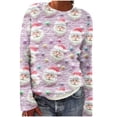 thumbnail image 1 of Turilly Women Christmas Non Positioning Printed Sweatshirts Loose Long Sleeved Top Knitted Hoodless Sweatshirt, 1 of 5