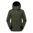 thumbnail image 1 of Turilly Women Coats Winter Jacket Women Solid Rain Jacket Outdoor Hooded Raincoat Windproof Top, 1 of 4