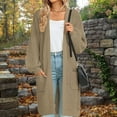 thumbnail image 1 of Turilly Women Coats Winter Jacket Women's Loose Checkered Color Matching Knitted Cardigan Fashion Sweater Women's Coat, 1 of 6