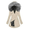thumbnail image 1 of Turilly Women Fashion Solid Color Long-Sleeved Zipper Pockets Hooded Cotton-Padded Jacket Coat Blouse, 1 of 1