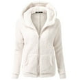 thumbnail image 1 of Turilly Women Hooded Sweater Coat Winter Warm Wool Zipper Coat Cotton Coat Outwear WHXL, 1 of 5