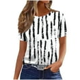 thumbnail image 1 of Turilly Women's Casual T-Shirt Fashionable Printed Short Sleeved Crewneck Graphic Tees Tops, 1 of 4
