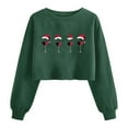 thumbnail image 1 of Turilly Women's Christmas Hoodless Sweatshirts Themed Short Shoulder Long Sleeve Printed Pullover Sweatshirt, 1 of 5