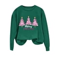 thumbnail image 1 of Turilly Women's Christmas Tree Printed Sweatshirts Fashionable Loose Casual Long Sleeved Top Regular Sleeve Sweatshirt, 1 of 6