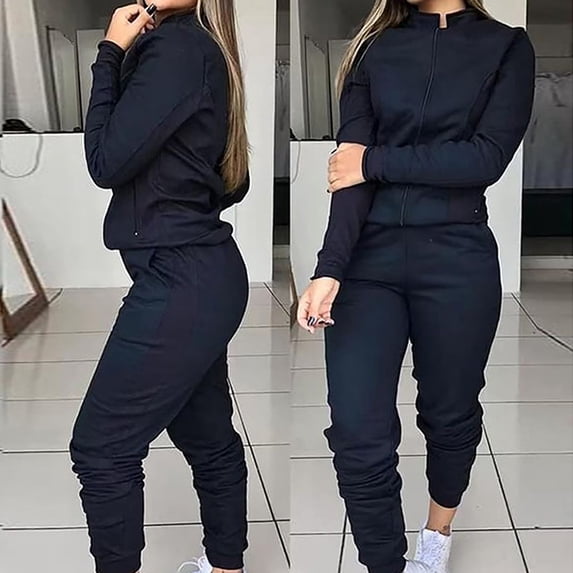 Turilly Women's Clothes Sets for Comfort Women's Fashion Color Casual Sweatshirt Loose Long Sleeve Two-Piece Suit