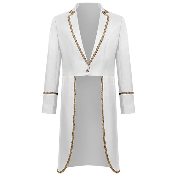 Turilly Women's Coats for Cold Winter Men and Women Retro Role-playing Coat Costume Men's Mid Length Retro Tuxedo Costume