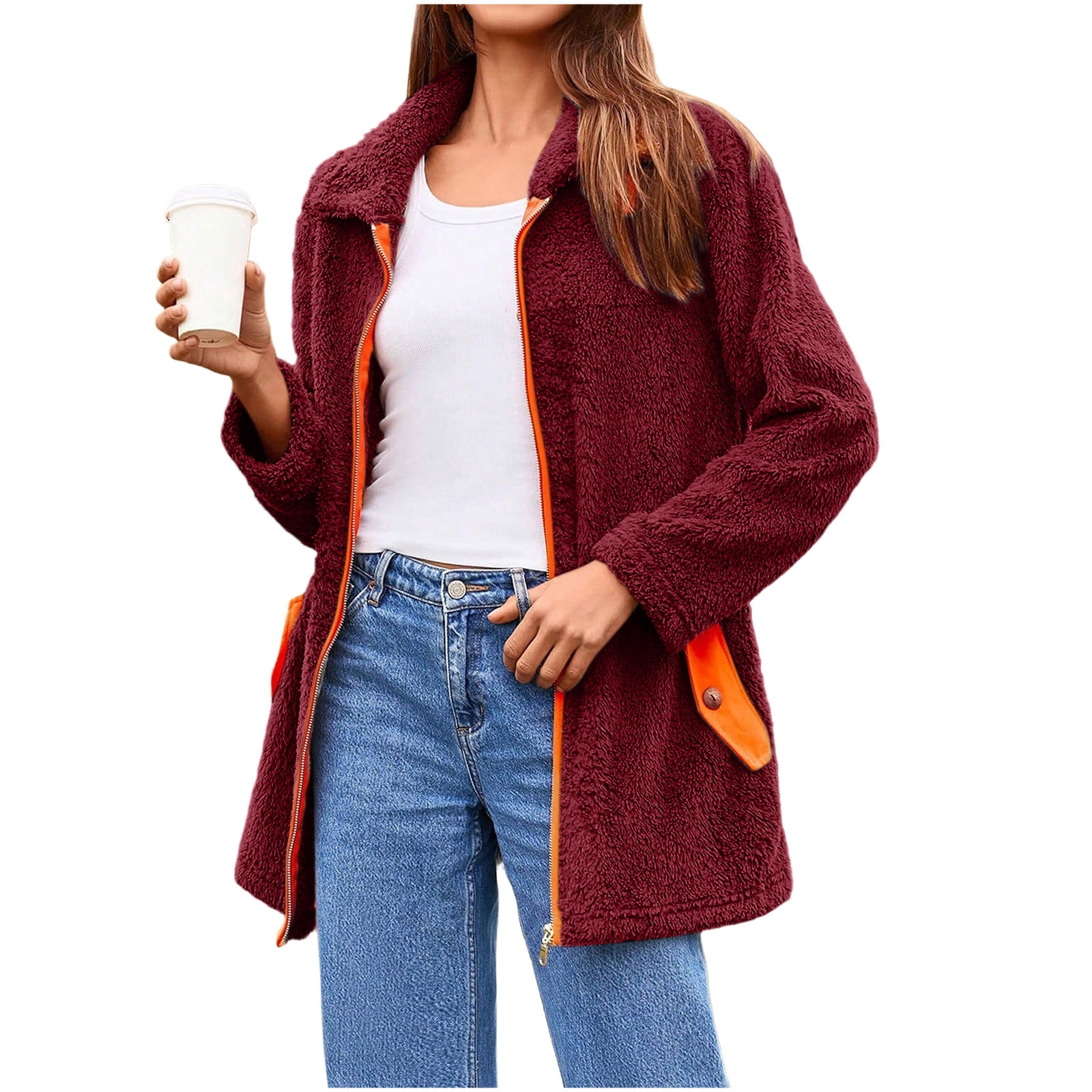 Stand Collar Zip-Up Casual Jacket - Women's Jacket