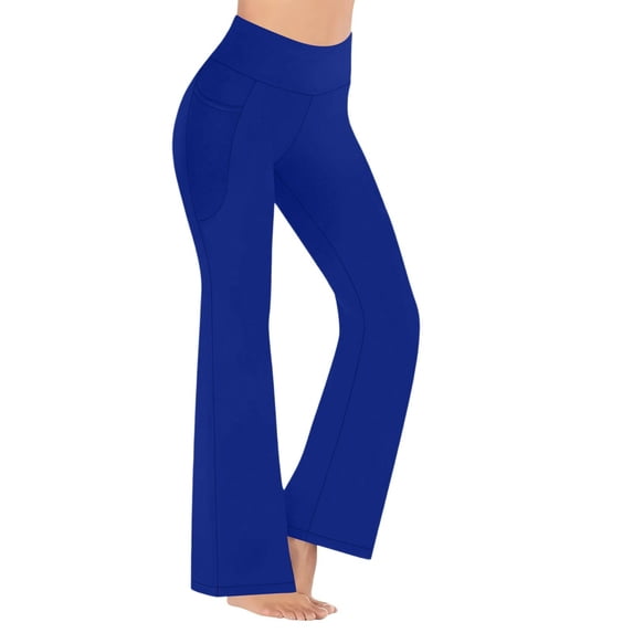 Turilly Women's Cozy Fleece Lined Flare Leggings High Waisted Thermal Yoga Pants for Winter Wear
