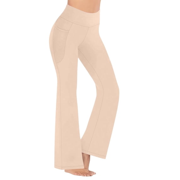 Turilly Women's Cozy Fleece Lined Flare Leggings High Waisted Thermal Yoga Pants for Winter Wear