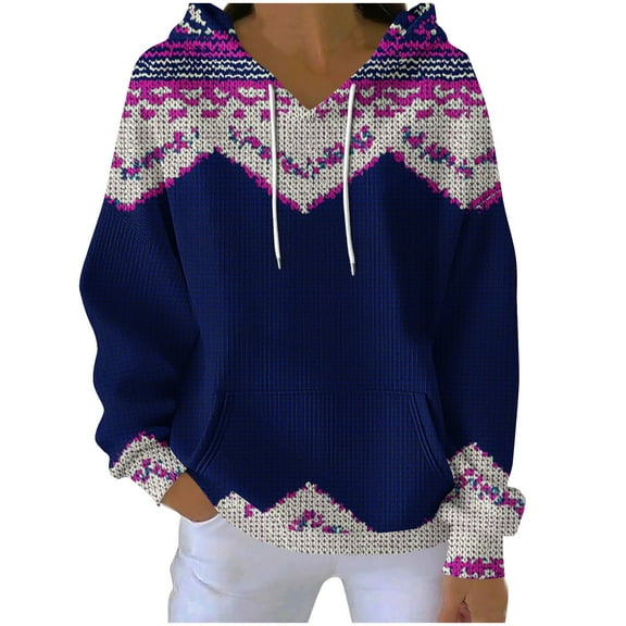 Turilly Women's Drawsting Hoodies Long Sleeve Casual Christmas Hooded Sweatshirt with Pockets