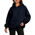 thumbnail image 1 of Turilly Women's Hooded Pullover Sweatshirt with Zippered Kangaroo Pocket – Relaxed Fit Sporty Hoodie for Fall & Winter, 1 of 5