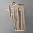 thumbnail image 1 of Turilly Women's Plus Size Clothes Women Summer Pants Printing Short Sleeved Shirt Casual Two Piece Sui, 1 of 4
